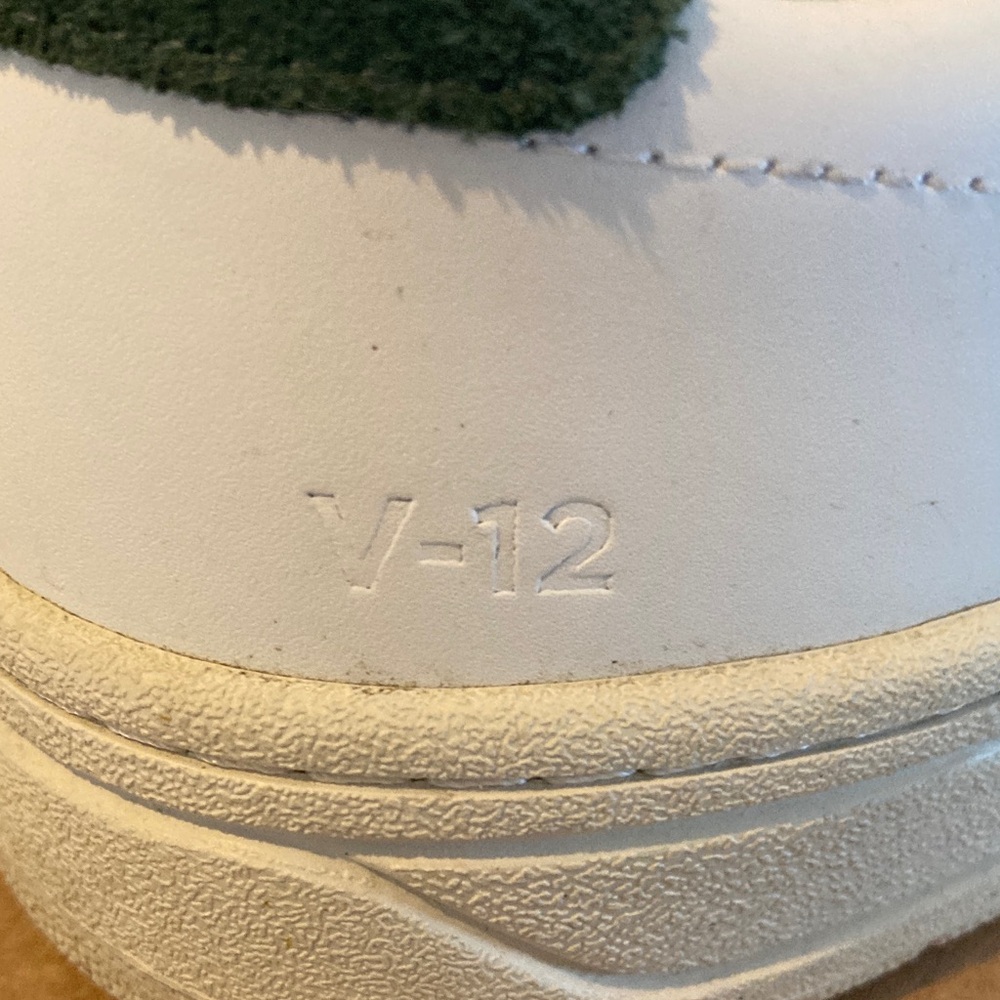 Veja V-12 Cream and Green Sneakers - Picture 8 of 8